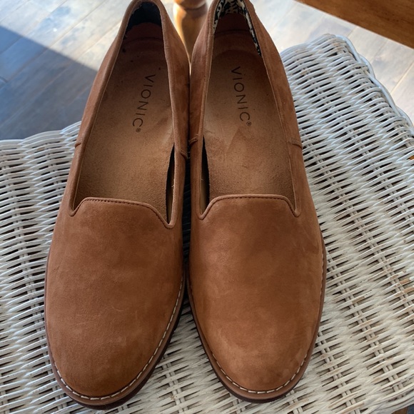 Vionic tall brown loafers. - Picture 2 of 6